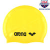Picture of Arena Classic Unisex Soft Silicone Swim Cap for Women and Men, Intensive Training and Racing Comfortable Non-Slip Long Hair Swimming Hat, Yellow/Black