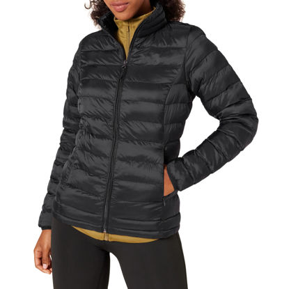 Picture of Amazon Essentials Women's Lightweight Long-Sleeve Water-Resistant Packable Puffer Jacket (Available in Plus Size), Black, Large
