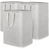 Picture of Lifewit 3 Pack Laundry Hamper Large Collapsible Laundry Baskets, Freestanding Waterproof Clothes Hamper with Easy Carry Handles in Laundry Room Bedroom Bathroom College Dorm for Adults, Grey, 3 x 90L