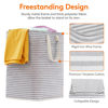 Picture of Lifewit 3 Pack Laundry Hamper Large Collapsible Laundry Baskets, Freestanding Waterproof Clothes Hamper with Easy Carry Handles in Laundry Room Bedroom Bathroom College Dorm for Adults, Grey, 3 x 90L