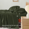 Picture of Bedsure Full Size Sheets, Cooling Sheets Full, Rayon Derived from Bamboo, Deep Pocket Up to 16", Breathable & Soft Bed Sheets, Hotel Luxury Silky Bedding Sheets & Pillowcases, Olive Green