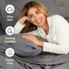 Picture of Extra Deep Full Fitted Sheet - Hotel Luxury Single Fitted Sheet Only - Sheet Easily Fits 18 inch to 24 inch Mattress - Soft, Wrinkle Free, Breathable & Comfy Extra Deep Pockets Dark Grey Fitted Sheet