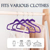 Picture of HOUSE DAY Noble-Purple Velvet Hangers 60 Pack, Non Slip Clothes Felt Hanger Heavy Duty for Coat, Premium Slim Space Saving Suit Hangers for Closet Organizer, 360° Rotating Silver Hook
