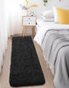 Picture of Ophanie Runner Rug for Hallway, 2x6 Bedroom Black Runner Rugs, Non Slip Fluffy Soft Shaggy Bedside Carpet for Kids Girls Boys Home Decor Aesthetic, Dorm Nursery