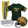 Picture of Franklin Sports Green Bay Packers Kids Football Uniform Set - NFL Youth Football Costume for Boys & Girls - Set Includes Helmet, Jersey & Pants - Large