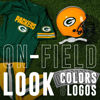 Picture of Franklin Sports Green Bay Packers Kids Football Uniform Set - NFL Youth Football Costume for Boys & Girls - Set Includes Helmet, Jersey & Pants - Large
