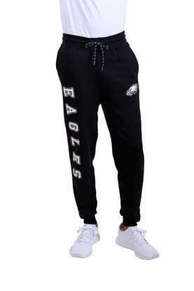 Picture of Ultra Game NFL Men's Super Soft Game Day Jogger Sweatpants, Philadelphia Eagles, Black, Medium