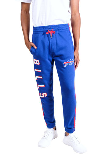 Picture of Ultra Game NFL Buffalo Bills Mens Active Basic Jogger Fleece Pants, Team Color 18, Small