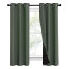 Picture of NICETOWN 100% Blackout Curtains 60" Long, Pair of Energy Smart & Noise Blocking Out Drapes for Baby Room Window, Thermal Insulated Guest Room Lined Window Dressing(Dark Mallard, 37" Wide)