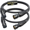 Picture of Short XLR Cables 1.5ft 2 Pack, Gold-Plated Rean Connectors from Neutrik, Kevlar-Reinforced Nylon Braided XLR Microphone Cable, Mic Cable, Durable Shielded and Balanced XLR Male to Female Cord