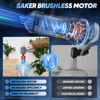 Picture of Saker Car Vacuum Cleaner Portable Cordless 14000PA,3 in 1 Handheld Car Vacuum with Brushless Motor One-Click Dust Removal for Car,Office and Home Cleaning Dark Gray Silver