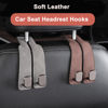 Picture of Amelity Car Hooks for Headrest, Car Seat Back Storage Hook for Headrest, Headrest Hooks for Purses and Bags, Car Hooks Leather (Black-2 Pack)