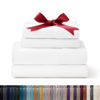 Picture of Bedsure Queen Sheets White - Soft Sheets for Queen Size Bed, 4 Pieces Hotel Luxury White Sheets Queen, Easy Care Polyester Microfiber Cooling Bed Sheet Set