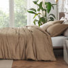 Picture of Bedsure Queen Comforter Set - Brown Comforter Queen Size, Soft Bedding for All Seasons, Cationic Dyed Bedding Set, 3 Pieces, 1 Comforter (90"x90") and 2 Pillow Shams (20"x26"+2")