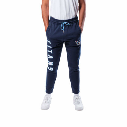 Picture of Ultra Game NFL Men's Super Soft Game Day Jogger Sweatpants, Tennessee Titans, Team Color, Small