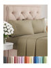 Picture of Twin XL 4 Piece Sheet Set - Breathable & Cooling Sheets - Hotel Luxury Bed Sheets - 1 Flat Sheet, 1 Fitted Sheet & 2 Pillowcases - Deep Pocket - Easy Fit, Soft & Wrinkle Free - Twin XL Khaki Sheets