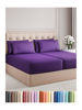 Picture of Split King 7 Piece Sheet Set - Breathable & Cooling Sheets - Hotel Luxury Bed Sheets - 1 Flat Sheet, 2 Fitted Sheets & 4 Pillowcases - Easy Fit, Soft & Wrinkle Free - Split King Purple Sheets