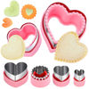 Picture of Heart Cookie Cutters Set,6 Pcs Uncrustables Maker Bread Sandwich Cutters, Heart Shape Cookie Cutters Fruit Vegetable Mold for Kids Boys & Girls Bento Lunch Box