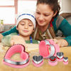 Picture of Heart Cookie Cutters Set,6 Pcs Uncrustables Maker Bread Sandwich Cutters, Heart Shape Cookie Cutters Fruit Vegetable Mold for Kids Boys & Girls Bento Lunch Box