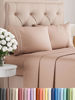 Picture of Twin 4 Piece Sheet Set - Breathable & Cooling Sheets - Hotel Luxury Bed Sheets - 1 Flat Sheet, 1 Fitted Sheet & 2 Pillowcases - Deep Pocket - Easy Fit - Comfy, Soft & Wrinkle Free - Twin Mauve Sheets
