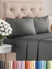 Picture of Twin XL 4 Piece Sheet Set - Breathable & Cooling Sheets - Hotel Luxury Bed Sheets - 1 Flat Sheet, 1 Fitted Sheet & 2 Pillowcases - Deep Pocket - Easy Fit, Soft & Wrinkle Free - Twin XL Charcoal Sheets