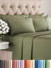 Picture of Queen 6 Piece Sheet Set - Breathable & Cooling Sheets - Hotel Luxury Bed Sheets - 1 Flat Sheet, 1 Fitted Sheet & 4 Pillowcases - Deep Pocket - Easy Fit, Soft & Wrinkle Free - Queen Sage Green Sheets