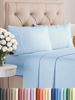 Picture of Twin 4 Piece Sheet Set - Breathable & Cooling Sheets - Hotel Luxury Bed Sheets - 1 Flat Sheet, 1 Fitted Sheet & 2 Pillowcases - Deep Pocket - Easy Fit, Soft & Wrinkle Free - Twin Baby Blue Sheets