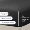 Picture of Twin XL 4 Piece Sheet Set - Breathable & Cooling Sheets - Hotel Luxury Bed Sheets - 1 Flat Sheet, 1 Fitted Sheet & 2 Pillowcases - Deep Pocket - Easy Fit, Soft & Wrinkle Free - Twin XL Black Sheets