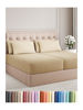 Picture of Split King 7 Piece Sheet Set - Breathable & Cooling Sheets - Hotel Luxury Bed Sheets - 1 Flat Sheet, 2 Fitted Sheets & 4 Pillowcases - Easy Fit, Soft & Wrinkle Free - Split King Heathered Tan Sheets