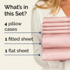 Picture of Queen 6 Piece Sheet Set - Breathable & Cooling Sheets - Hotel Luxury Bed Sheets - 1 Flat Sheet, 1 Fitted Sheet & 4 Pillowcases - Deep Pocket - Easy Fit, Soft & Wrinkle Free - Queen Baby Pink Sheets