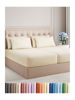 Picture of Split King 7 Piece Sheet Set - Breathable & Cooling Sheets - Hotel Luxury Bed Sheets - 1 Flat Sheet, 2 Fitted Sheets & 4 Pillowcases - Easy Fit, Soft & Wrinkle Free - Split King Off White Sheets
