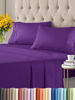 Picture of Twin 4 Piece Sheet Set - Breathable & Cooling Sheets - Hotel Luxury Bed Sheets - 1 Flat Sheet, 1 Fitted Sheet & 2 Pillowcases - Deep Pocket - Easy Fit - Comfy, Soft & Wrinkle Free - Twin Purple Sheets