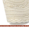 Picture of SHACOS 15 inch Round Braided Placemats Set of 12 for Dining Table Woven Boho Place Mats Kitchen Placemat Washable Table Mats, Ivory Bordered
