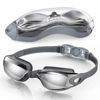 Picture of Aegend Swim Goggles, Swimming Goggles No Leaking Full Protection Adult Men Women Youth, Gray Silver