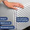 Picture of King 6 Piece Sheet Set - Breathable & Cooling Sheets - Hotel Luxury Bed Sheets - 1 Flat Sheet, 1 Fitted Sheet & 4 Pillowcases - Deep Pocket - Easy Fit, Soft & Wrinkle Free - King Grey Stripes Sheets