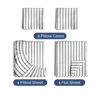 Picture of Twin 4 Piece Sheet Set - Breathable & Cooling Sheets - Hotel Luxury Bed Sheets - 1 Flat Sheet, 1 Fitted Sheet & 2 Pillowcases - Deep Pocket - Easy Fit, Soft & Wrinkle Free - Twin Grey Stripes Sheets