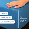 Picture of Split King 7 Piece Sheet Set - Breathable & Cooling Sheets - Hotel Luxury Bed Sheets - 1 Flat Sheet, 2 Fitted Sheets & 4 Pillowcases - Easy Fit, Soft & Wrinkle Free - Split King Denim Blue Sheets