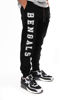 Picture of Ultra Game NFL Cincinnati Bengals Mens Active Basic Jogger Fleece Pants, Team Color Stripe, Large
