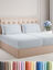 Picture of Split King 7 Piece Sheet Set - Breathable & Cooling Sheets - Hotel Luxury Bed Sheets - 1 Flat Sheet, 2 Fitted Sheets & 4 Pillowcases - Easy Fit, Soft & Wrinkle Free - Split King Blue Stripes Sheets