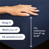 Picture of Split King 7 Piece Sheet Set - Breathable & Cooling Sheets - Hotel Luxury Bed Sheets - 1 Flat Sheet, 2 Fitted Sheets & 4 Pillowcases - Easy Fit, Soft & Wrinkle Free - Split King Navy Blue Sheets