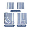 Picture of Twin 4 Piece Sheet Set - Breathable & Cooling Sheets - Hotel Luxury Bed Sheets - 1 Flat Sheet, 1 Fitted Sheet & 2 Pillowcases - Deep Pocket - Easy Fit, Soft & Wrinkle Free - Twin Blue Stripes Sheets