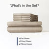 Picture of Cal King 6 Piece Sheet Set - Breathable & Cooling Sheets - Hotel Luxury Bed Sheets - 1 Flat Sheet, 1 Fitted Sheet & 4 Pillowcases - Easy Fit, Soft & Wrinkle Free - Cal King Heathered Beige Sheets