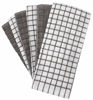 Picture of Kitchen Towels 16"x 28" | Dish Towels | Kitchen Hand Towels | Large Dishcloths Set | Highly Absorbent Tea Towel, Soft with Hanging Loop | Natural Ring Spun Cotton, 380 GSM | Gray Check Design - 6 Pack