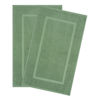 Picture of Cotton Paradise 100% Cotton Bath Mats for Bathroom Floor Set of 2 Pack, 20x34 Soft Absorbent Washable Quick Dry Tub Bathmat, Sage Green Towel Bath Mat