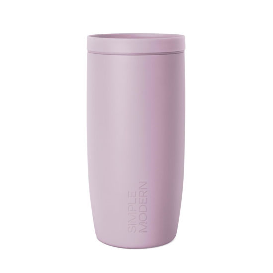 Picture of Simple Modern Travel Coffee Mug Tumbler with 360° Lid | Ceramic-Lined Insulated Stainless Steel Cold Brew Iced Coffee Cup | Gifts for Women Men Her Him | Voyager Signature | 16oz | Lavender Mist