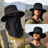 Picture of Sun Hats for Men Women Fishing Hat UPF 50+ Breathable Wide Brim Summer UV Protection Hat with Face Cover & Neck Flap