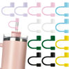 Picture of Velaco 14Pcs 0.4in/10mm Diameter Silicone Straw Covers Cap Compatible with Stanley 20 30&40 Oz Cup, Straw Toppers for Stanley 40 Oz Tumbler with Handle, Dust-Proof Straw Caps for Water Bottle