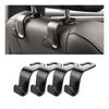 Picture of Car Back Seat Headrest Hooks, 4 Pack Black Stylish Back Seat Hanger for Car Handbag Clothes Coats Grocery Bags, Car Interior Accessories (Black2)