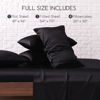 Picture of MR&HM Satin Bed Sheets, Full Size Sheets Set, 6 Pcs Silky Bedding Set with 15 Inches Deep Pocket for Mattress(Full, Black)