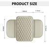 Picture of Upgraded Car Center Console Cover,Microfiber Leather Car Armrest Cover Cushion with 2 Storage Bags,Universal Car Armrest Storage Box Car Interior Accessories for Most Vehicles (Light Beige)